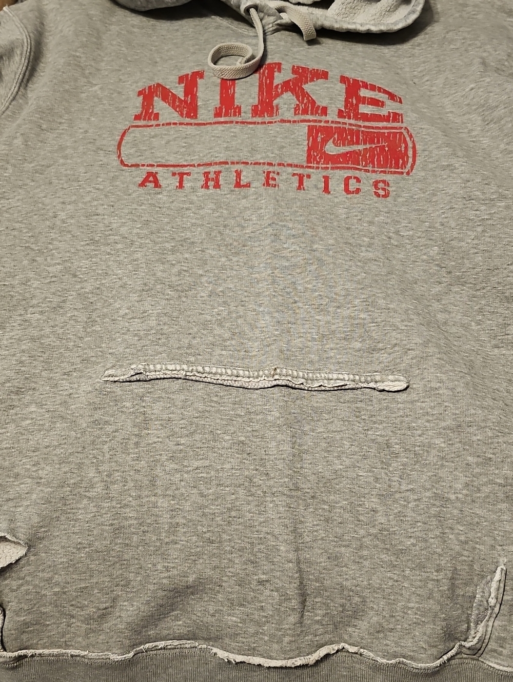 Vintage Y2k Nike Athletics Athletic Dept Gray Hoodie Mens‎ Size XXL